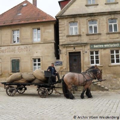 Elser Archivfotos Pferdegespann