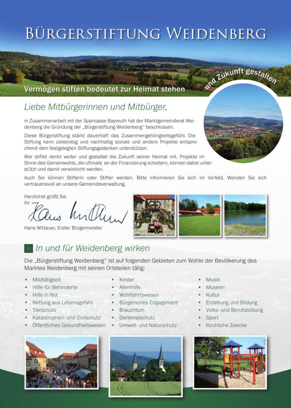 Handzettel Bürgerstiftung